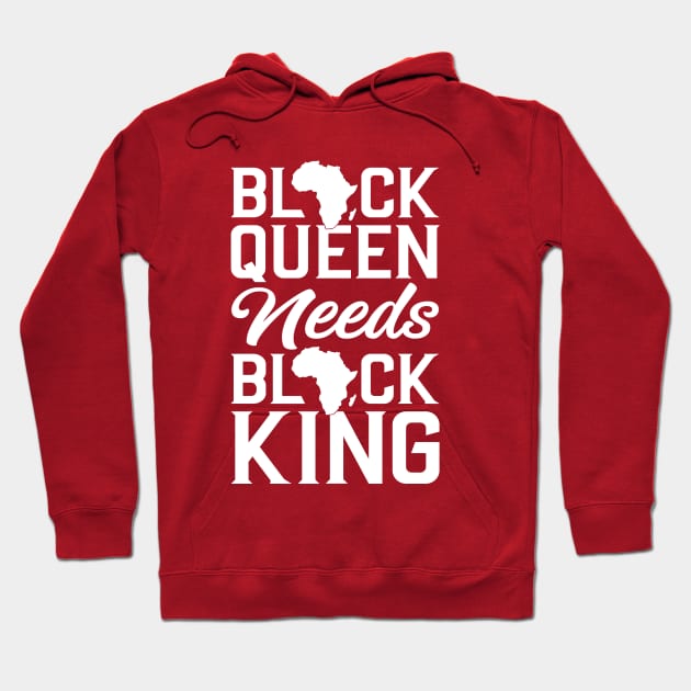 Black Queen Needs Black King Hoodie by Afrinubi™